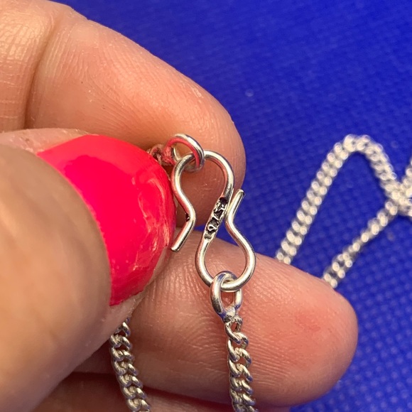 Natural Garnet & Moonstone Butterfly Necklace! .925 Sterling Silver Overlay, 18” - Picture 7 of 9